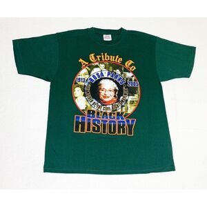 Vintage Y2K Rosa Parks T-Shirt Large Green Rap Hip Hop Black History